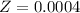 $Z=0.0004$
