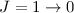 $J= 1\rightarrow 0$