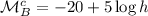 $\mathcal{M}_B^{c}=-20+5\log h$