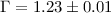 $\Gamma = 1.23\pm0.01$