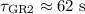 $\tau_{{\rm GR2}}\approx 62~{\rm s}$