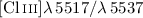 $[\ion{Cl}{iii}]\lambda\,5517/\lambda\,5537$