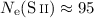$N_{{\rm e}}(\ion{S}{ii}) \approx 95$