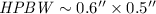 ${\it HPBW}\sim 0.6'' \times 0.5''$