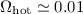 $\Omega_{\rm hot}\simeq 0.01$