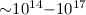 ${\sim}10^{14}{-}10^{17}$