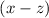 $(x-z)$