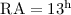${\rm RA}= 13^{\rm h}$