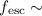 $f_{\rm esc}\sim$