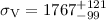 $\sigma_{\rm V}=1767_{-99}^{+121}$
