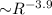 ${\sim} R^{-3.9}$