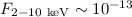 $F_{2{-}10~\rm keV}\sim10^{-13}$