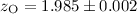 $z_{\rm O}=1.985\pm0.002$