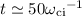 $t\simeq50{\omega_{\rm ci}}^{-1}$