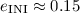 $e_{\mathrm{INI}} \approx 0.15$