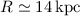 $R\simeq 14\rm{\, kpc}$