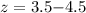 $z = 3.5{-}4.5$
