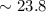 $\sim 23.8$
