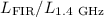 $L_{\rm FIR}/L_{\rm 1.4~GHz}$