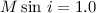 $M\sin\,i=1.0$