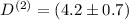 $D^{(2)}=(4.2 \pm 0.7)$