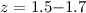 $z=1.5{-}1.7$