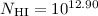 $N_{\rm HI}=10^{12.90}$