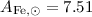 $A_{{\rm Fe},\odot}=7.51$