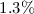 $1.3\%$