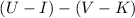 $(U-I)-(V-K)$