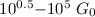 $10^{0.5}{-}10^5~G_0$