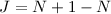 $J=N+1-N$