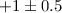 $+1\pm 0.5$