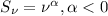 $S\sb{\nu} = \nu^{\alpha}, \alpha < 0$