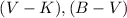 $(V-K), (B-V)$