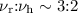 $\nu_\mathrm{r}{:}\nu_\mathrm{h} \sim 3{:}2$