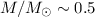 $M/M_\odot \sim0.5$