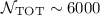 ${\cal N}_{{\rm TOT}}\sim6000$