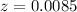 $z = 0.0085$