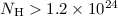$N_{\rm H} >1.2\times10^{24}$
