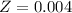 $Z=0.004$