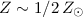 $Z \sim 1/2 \,\mbox{$Z_{\odot}$}$