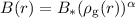 $B(r) = B_* (\rho_{\rm g}(r))^{\alpha}$