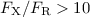 ${F_{\rm X}}/{F_{\rm R}}>10$