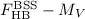 $F^{\rm BSS}_{\rm HB}-{ M_{V}}$