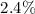 $2.4\%$