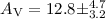 $A_{\rm V}=12.8\pm ^{4.7}_{3.2}$