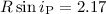 $R\sin{i}_{\rm P}=2.17$