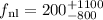 $f_{\rm nl} = 200_{-800}^{+1100}$
