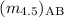 $(m_{4.5})_{\rm AB}$
